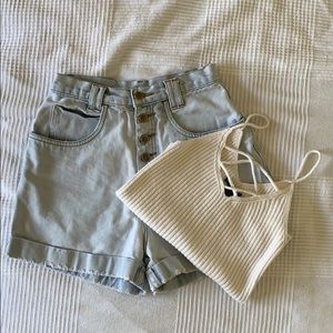 90’s vintage high waisted jean shorts